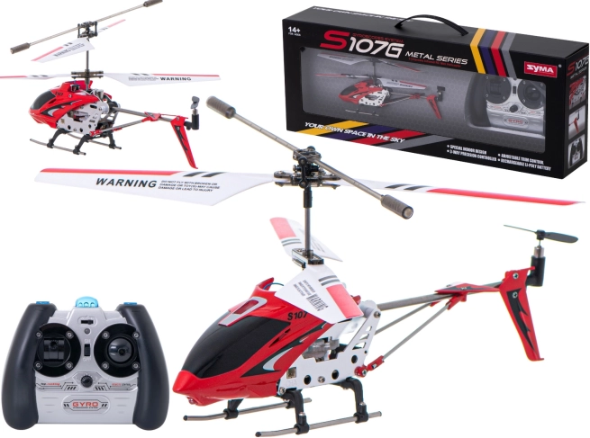 RC helikopter Syma S107G – Piros