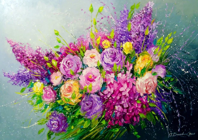 Rózsacsokor puzzle 1000 darabbal