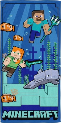 Gyorsan száradó gyerek törölköző Minecraft – víz alatti kaland