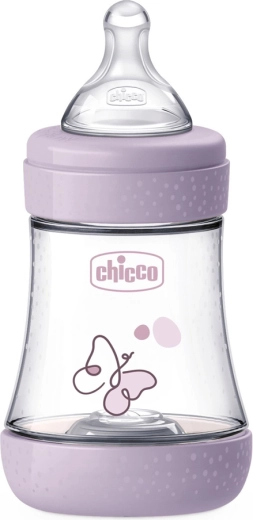 Chicco antikólikás cumisüveg Perfect5 150 ml lány, lassú áramlás 0 hó+