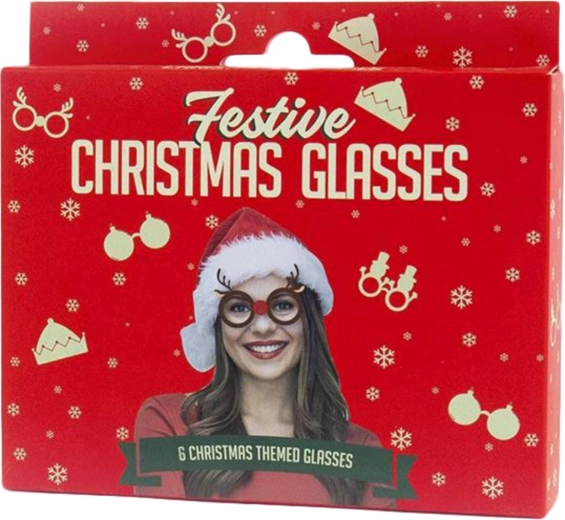 Gift Republic karácsonyi karneválszemüveg szett, 6 db