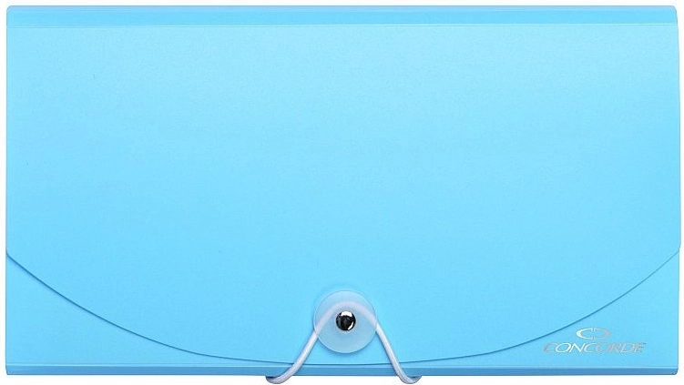 Gumis DL iratrendező, 13 rekesszel, pasztellkék