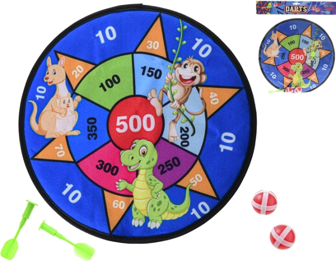 Tépőzáras céltábla 35 cm, 2 labdával és 2 nyíllal