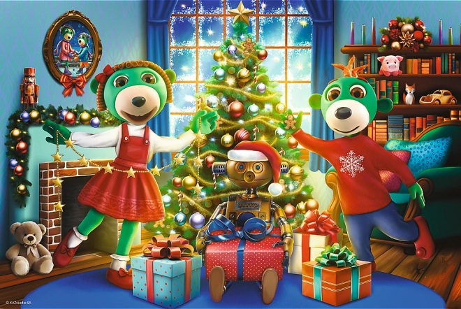 Puzzle Treflikékkel télen