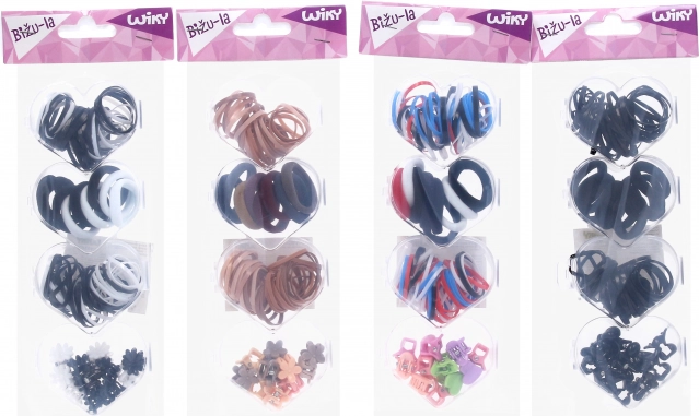 Hajkiegészítők – nagy vegyes csomag hajgumik és csatok