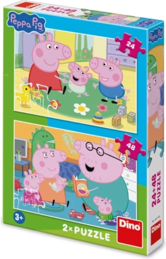 Peppa malac gyerek puzzle 24 és 48 darabbal