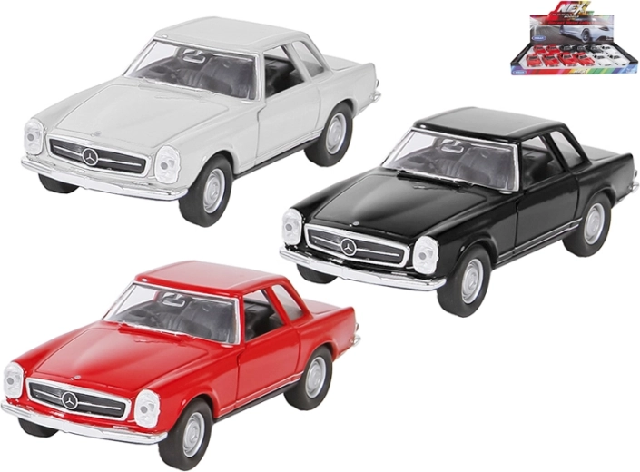 Fém modell MERCEDES-BENZ 230 SL 1963 Welly 1:34–39 nyitható ajtókkal és felhúzós (pull-back) meghajtással