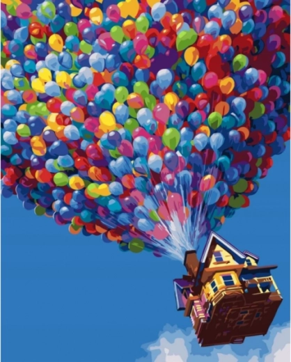 Számozott festés kereten 40 × 50 cm odlot – színes léggömbök