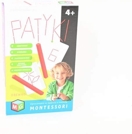 Montessori oktató kirakó fa pálcikákkal