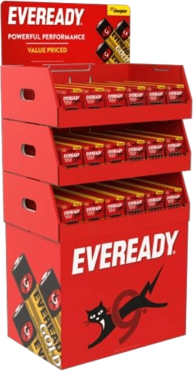 Energizer HK moduláris padlóállvány Eveready elemekhez