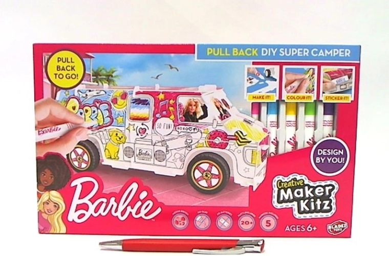 Barbie készítő készlet: színezd ki a lakókocsit