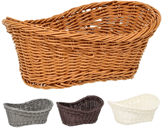 Ovális műanyag kosár 25 × 16 × 8/11 cm