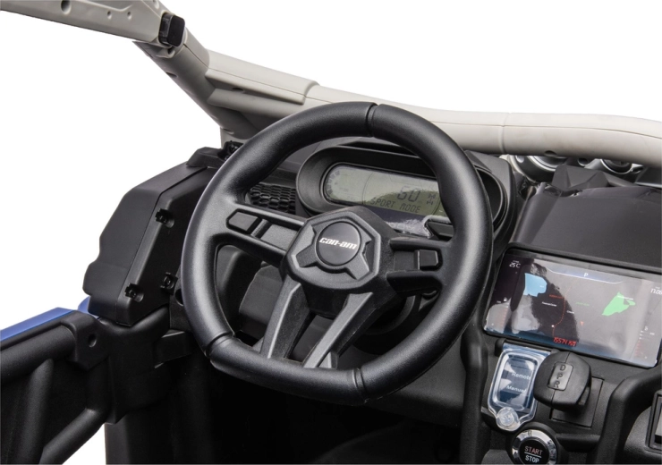 Can-Am Maverick Turbo RR elektromos kisautó akkumulátoros – kék-szürke, lakkozott