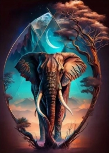 Gyémántszemes festés Afrikai ékkő 30 × 40 cm