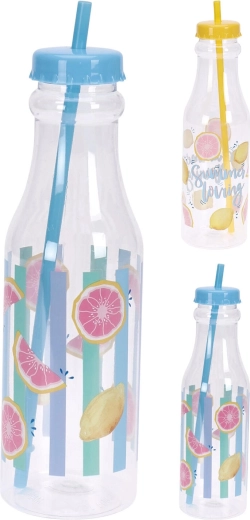 650 ml-es szívószálas kulacs – nyári minták mixe