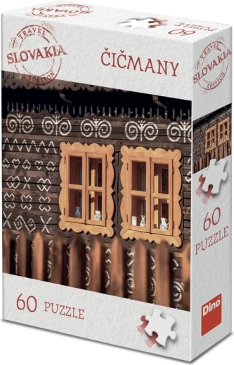Dino puzzle turisztikai kiadás Szlovákia: Čičmany – 60 darabos