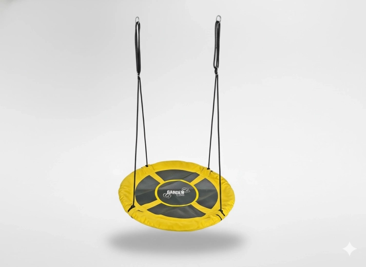 Függesztett fészekhinta 100 cm sárga