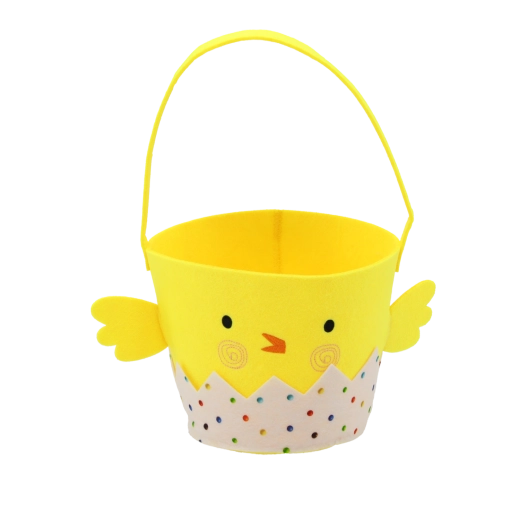 Filc húsvéti kosárka csibével