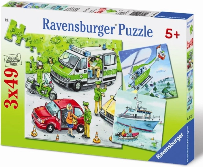 Rendőrség akcióban puzzle 3×49 darab RAVENSBURGER