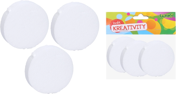 Dekoratív polisztirol kerék 10x2,5 cm, készlet 3 darab