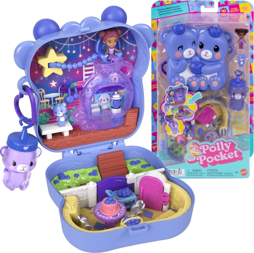 Polly Pocket kompakt készlet Áfonyás macik figurákkal és kiegészítőkkel