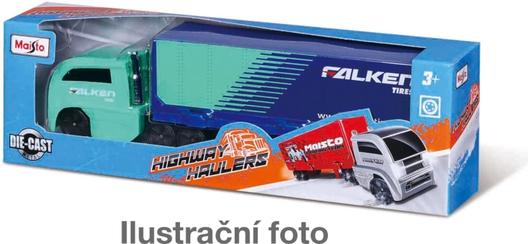 Maisto Highway Haulers fém nyerges vontató pótkocsival
