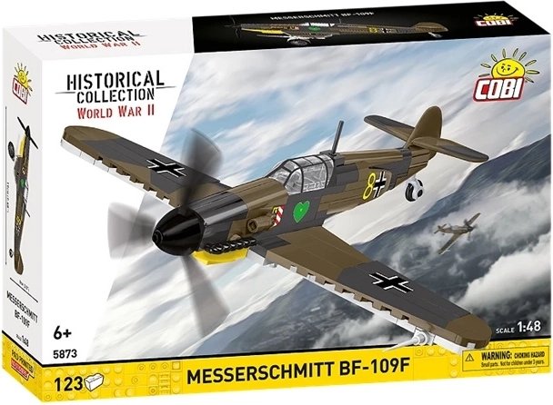 Cobi Historical Collection WWII Messerschmitt BF-109F repülőgép építőszett 1:48 (123 db alkatrész)