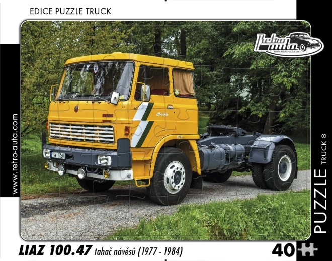 RETRO-AUTA puzzle – LIAZ 100.47 nyergesvontató, 40 darab