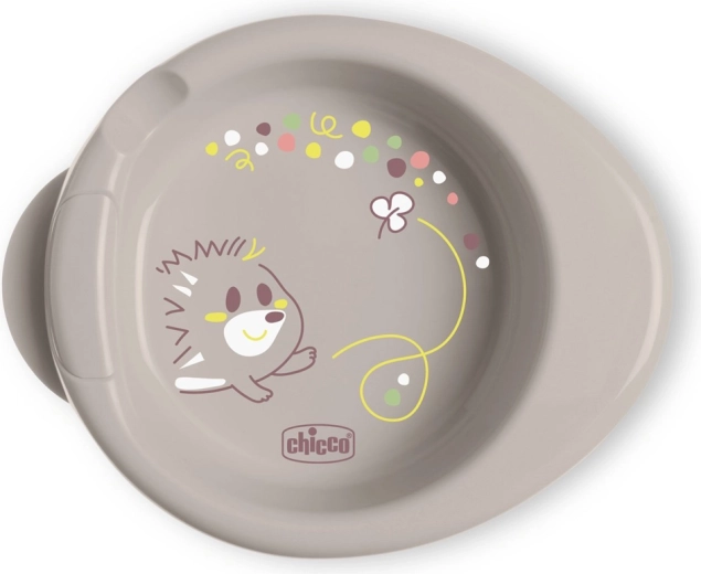 Chicco csúszásgátló Warmy hőtányér, amely melegen tartja az ételt, szürke, 6 hó+