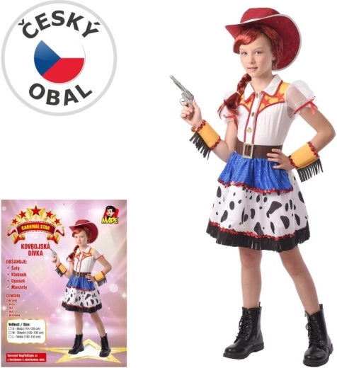 Gyermek cowboylány farsangi jelmez 110–120 cm