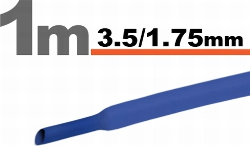 Kék zsugorcső 3,5 / 1,75 mm