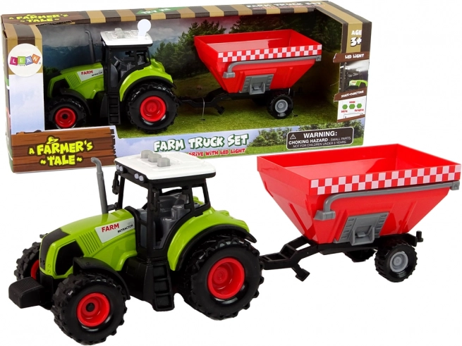 Traktor hanggal és levehető pótkocsival FARM gyerekeknek