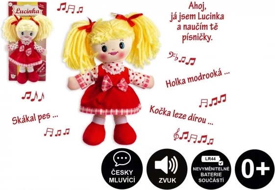 Rongybaba Lucinka 30 cm – csehül énekelő