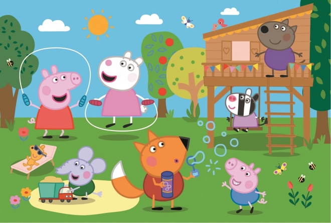 Puzzle Trefl Peppa malac 24 Maxi Szórakozás a réten