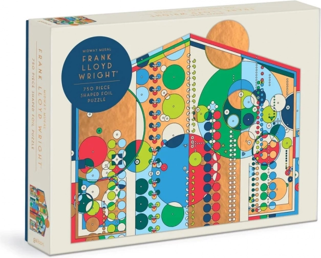 fóliás formára vágott puzzle Frank Lloyd Wright – Midway Mural, 750 darab