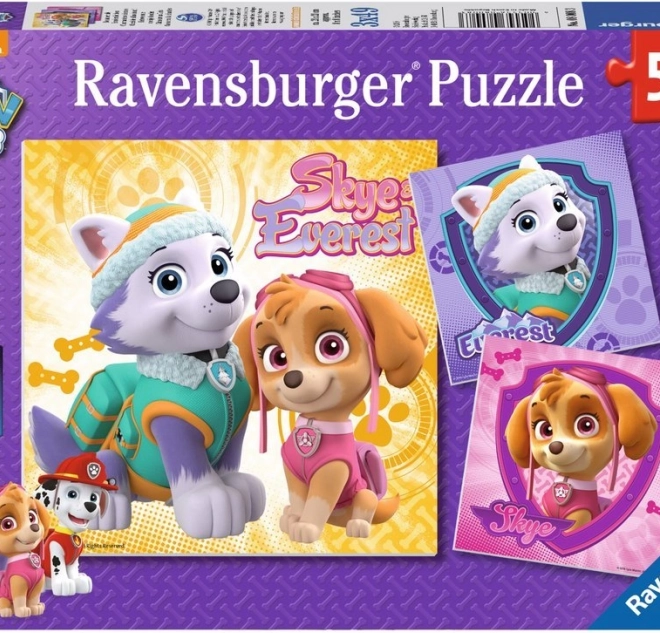 Ravensburger puzzle Mancs őrjárat – Skye és Everest 3×49 darab
