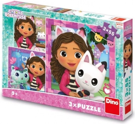 Puzzle Gábi és barátai 3 x 55 darab