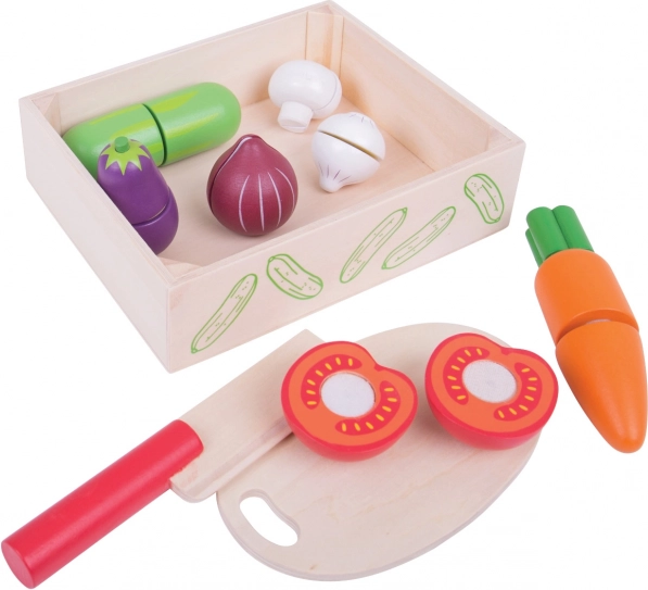 BIGJIGS TOYS vágózöldségek dobozban
