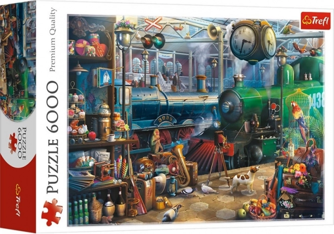 Klasszikus vasútállomás puzzle 6000 darabos készlet