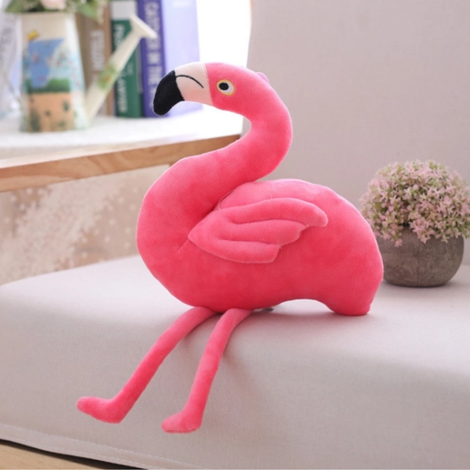 Plüss rózsaszín flamingó 25 cm