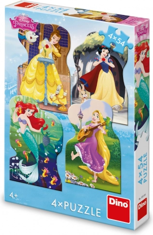 Puzzle DISNEY hercegnők 4×54 darabos DINO