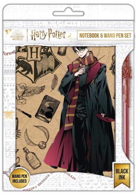 Harry Potter notesz tollal Navy & Gold
