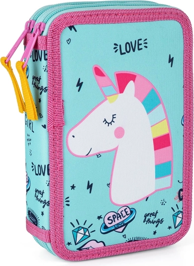 Kétszintes iskolai tolltartó Unicorn Iconic, töltet nélkül
