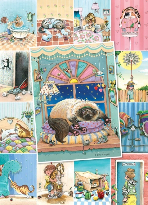 Puzzle Macskás élet XL 500 darab EUROGRAPHICS