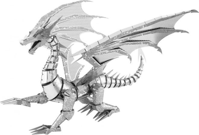 Ezüst sárkány 3D puzzle METAL EARTH ICONX