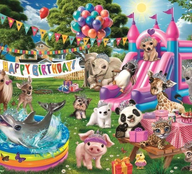 Ravensburger puzzle állatos születésnapi party XXL 100 darab