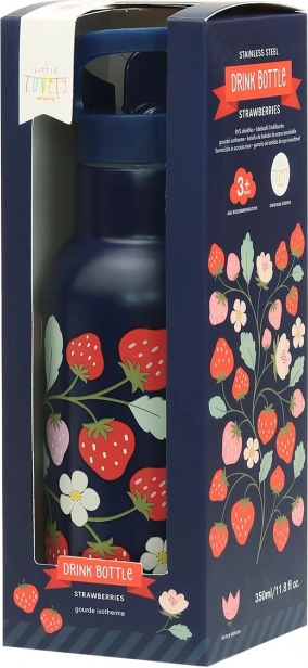 A Little Lovely Company Rozsdamentes acél ivópalack 500 ml – Eper