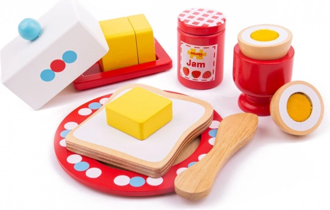Bigjigs Toys Fa Reggeli Készlet