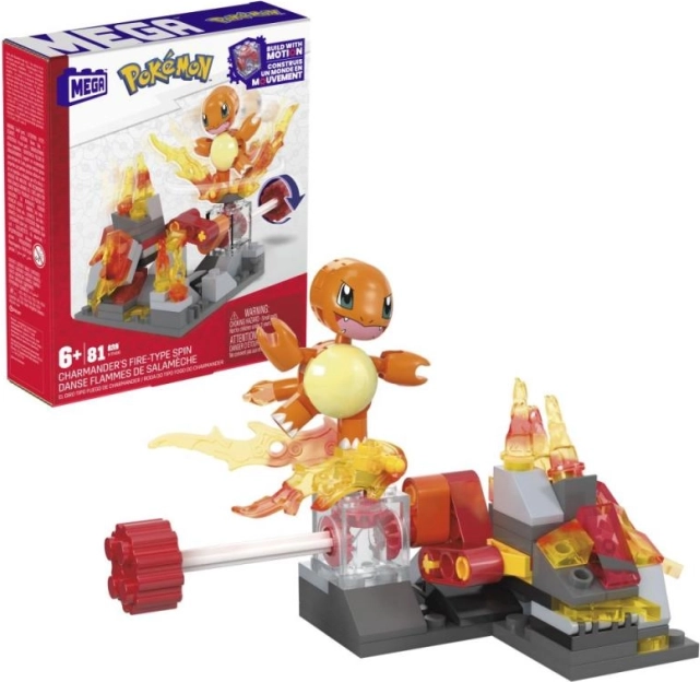 MEGA Pokémon Charmander – tűztámadás építőkészlet