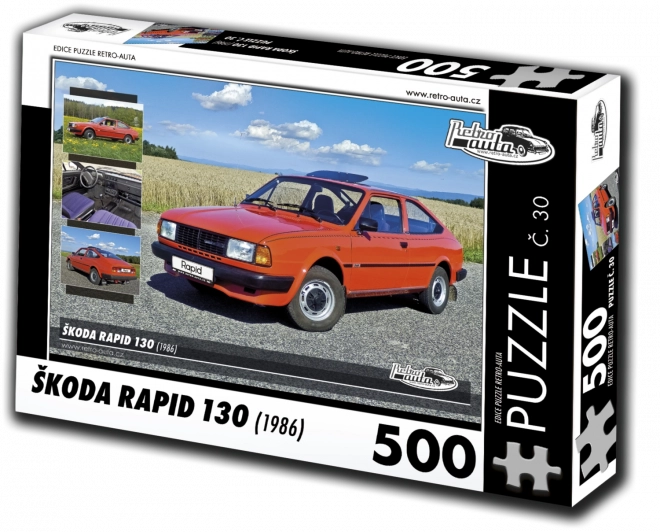 RETRO-AUTA puzzle Škoda Rapid 130 (1986) – 500 darab